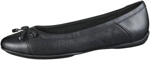 Geox weiche Damen Leder Ballerinas in schwarz, Geox Fußbett, biegsame und atmungsaktive Geox Laufsohle