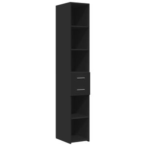 vidaXL Highboard Schwarz 30x42,5x185 cm Holzwerkstoff