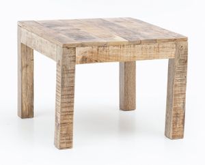 Rustikaler Couchtisch: Recyceltes Mango-Holz, Shabby-Chic-Design, robust, Klarlack-Beschichtung, große Tischplatte - KADIMA DESIGN.