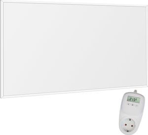 VIESTA® Infrarot Wandheizung mit Thermostat [INKL. TH10 THERMOSTAT] – Infrarotheizung Wandmontage Heizkörper – Carbon Crystal Infrarotheizung – Paneel Badezimmer geeignet – (Modell F600-600W)