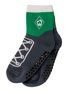 SV Werder Bremen Kinder Socke Sneaker Fussball Grau/Grün-29-32