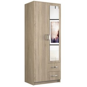 Kleiderschrank Garderobe Mehrzweckschrank mit Spiegel  Sonoma