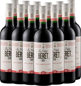 VINELLO 12er Weinpaket - Le Petit Béret Rouge Intense Alkoholfrei - Le Petit Béret