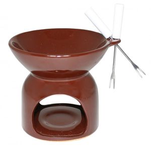 Keramické čokoládové fondue hnědé 1000010