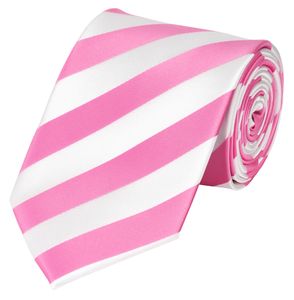 Fabio Farini Mehrere Farben Krawatten Gestreift 8cm, Breite:8cm, Farbe:Weiß Rosa
