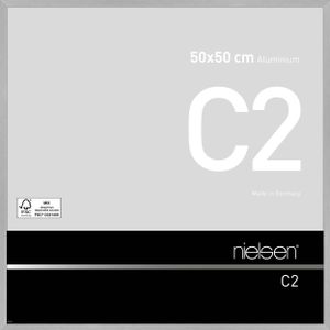 Nielsen Aluminium Bilderrahmen C2, 50x50 cm, Struktur Silber Matt