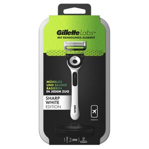Gillette Labs, Rasierer mit Reinigungs-Element, Reiseetui, 3 Klingen