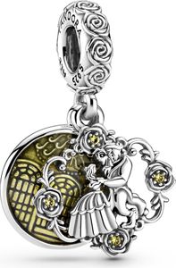Pandora X Disney Moments Charm Dangle Anhänger 799014C01 Beauty and the Beast Dancing Sterling Silber 925 gelbe Kristalle Emaille
