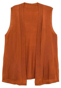 sheego Damen Große Größen Strickweste in offener Form, mit Taschen Strickweste Citywear feminin - unifarben