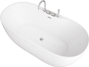 HOME DELUXE - freistehende Badewanne - LENI mit Armatur, Weiß - Maße: ca. 170 x 80 x 58 cm - Füllmenge: 235 Liter, inkl. Überlaufschutz, Siphon und Verschluss I Spa, für 2 Personen HOME DELUXE - freistehende Badewanne - LENI mit Armatur, Weiß - Maße: ca. 170 x 80 x 58 cm - Füllmenge: 235 Liter, inkl. Überlaufschutz, Siphon und Verschluss I Spa, für 2 Personen