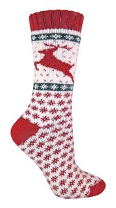 Sock Snob - Damen 1 Paar Strick Warm Thermo Wolle Weihnachtssocken für Geschenk
