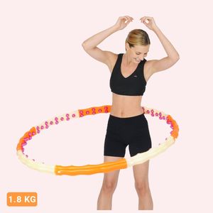HEALTH HOOP® 1.8 Hula Hoop Reifen mit 96 Massagenoppen und Magnete 107cm steckbar