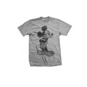 Disney - Mickey Mouse Sketch Uni Kleines T-Shirt - Grau