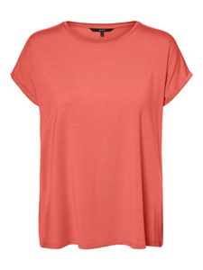VERO MODA Damen Stretch T-Shirt Basic Rundhals Top Oberteil Einfarbig VMAVA NEU | M