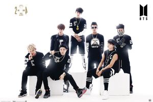 BTS - Bangtan Boys - Black and white - Poster Druck - Größe 91,5x61 cm