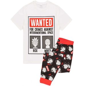 Rick And Morty - Pánské pyžamo NS6711 (L) (Bílá/černá/červená)
