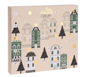 Tee Adventskalender 2023 klein - 23 x 21 cm - Weihnachten Advent Kalender Probier Set Geschenkidee