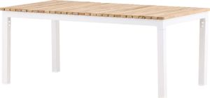 FURNLUX Couchtisch Brasilia Teak Und Weiss 60cm / Hauptfarbe: Beige / Abmessungen: 60 x 110 x 45 cm
