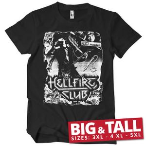 Hellfire Club Rock Poster Big & Tall T-Shirt - 3XL - Black
