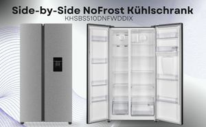 PKM KHSBS510DNFWDDIX Side by Side Kühlschrank 529 L Wasserspender