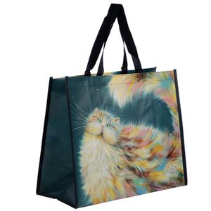 Einkaufstasche Regenbogen Katze, Kim Haskins Katzen Einkaufstaschen Geschenkidee Tiere