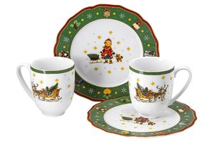 Hutschenreuther Set 4-tlg. Happy Wintertime H. Wintertime Green 02488-727472-29213