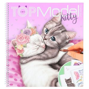 Depesche 12282 Create your TOPModel Kitty Malbuch Kreativbuch Katzen + Sticker