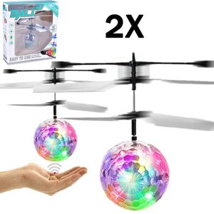 2X Fliegender Ball Spielzeug, LED Flying Ball Mit Handsensor Infrarot, Drohne, Hubschrauber, Fliegendes Spielzeug