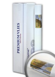 PROFHOME PremiumVlies 150 g Profi-Malervlies Renoviervlies Glattvlies überstreichbare Vliesvliestapete weiß 1 Karton 100 qm