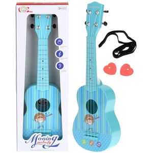 Ukulele-Gitarre für Kinder, blaues Würfelspiel