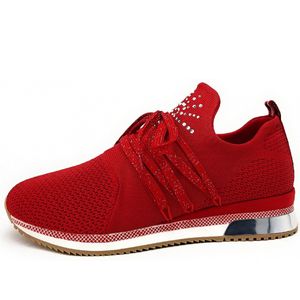 Marco Tozzi Damen Sneaker in Rot, Größe 36