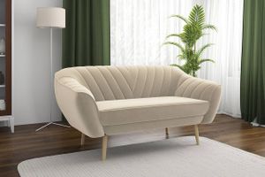 Klassische Sofas, Lounge-sofa, Ziernähte - MIA - 3 Sitzer - Beige