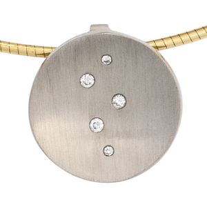 JOBO Anhänger 950 Platin mattiert 5 Diamanten Brillanten 0,05ct. JOBO Anhänger 950 Platin mattiert 5 Diamanten Brillanten 0,05ct.