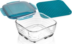 Nicer Dicer Chef Professional frischhaltebox Glasschüssel mit Deckel | Set 3-tlg. Zubehör, 2.8 L Fassungsvermögen, inkl. Silikonmatte, Anti-Rutsch-Mat Nicer Dicer Chef Professional frischhaltebox Glasschüssel mit Deckel | Set 3-tlg. Zubehör, 2.8 L Fassungsvermögen, inkl. Silikonmatte, Anti-Rutsch-Mat