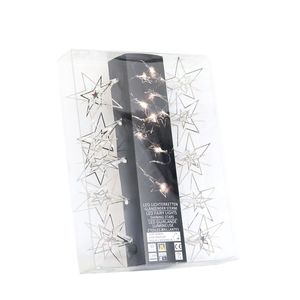 Gift Company Lichterkette LED batteriebetrieben, 3D-Stern, silberfarben