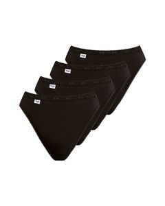 Sloggi Basic+ Tai Damen Slips 4er Pack Premium Comfort, Deutsche Größen:42, Sloggi Farben:Black 0004