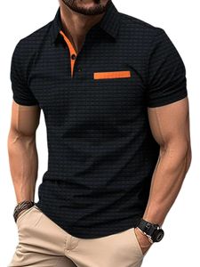 Herren Poloshirts Sports T-Shirt Casual Pullover Lässig Top Sportlisch Shirt Oberteil Schwarz,Größe L