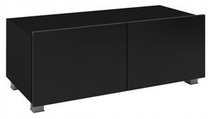 GRAINGOLD TV-Lowboard Calardus 100 cm - Kleiner TV-Ständer - Mediaschrank, RTV-Tisch, Hängeschrank - Schwarz