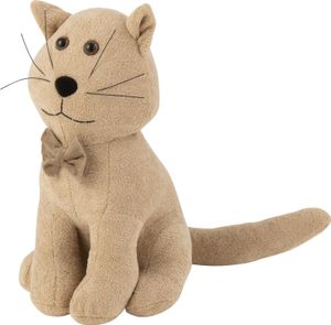 Manahee Design | Türstopper Katze Beige Bouclé Textil | 27 cm x 36 cm x 16 cm | 1,24 kg