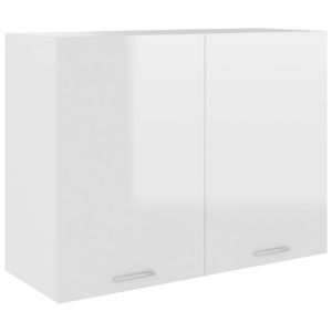 vidaXL Nástěnná skříňka vysoký lesk bílá 80x31x60 cm Dřevěný materiál