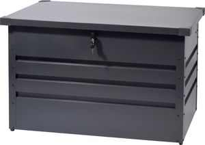 dobar Große Metall-Gartentruhe Valor 300l, Kissenbox, Auflagenbox für die Terrasse, 100 x 61 x 62 cm, anthrazit