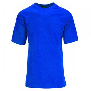 Megaman Oversize Herren Kurzarm T-Shirt Weiter Auschnitt Extra Lang Rundhals Herrenshirt L Ultramarinblau