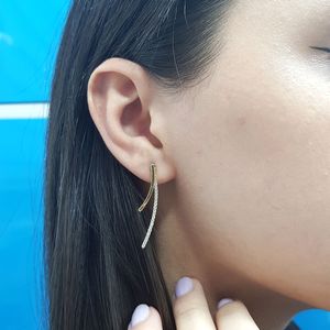 Tennis Diamanten Brillant Ohrschmuck 585er Gelbgold