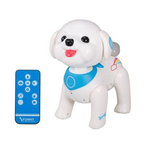 RC Roboter Teddy Welpen Roboterhund Sprachsteuerungsprogramm Sing Shake Head Interaktives Haustier Hundespielzeug fuer Jungen Maedchen Kinder Geburtstagsgeschenk