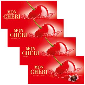 Mon Cheri 15 einzelne verpackte Piemont Kirsch Pralinen 157g 4er Pack