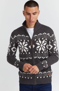 !Solid SDNoran Herren Strickjacke Cardigan Grobstrick mit Stehkragen und Reißverschluss Norweger Muster !Solid SDNoran Herren Strickjacke Cardigan Grobstrick mit Stehkragen und Reißverschluss Norweger Muster