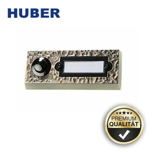 Huber 12021 Klingelplatte Türklingel bronze Klingelknopf Klingeltaster