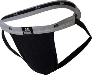 MM Sports The Original Swimmer/Jogger Jockstrap 1 inch Black - Größe M