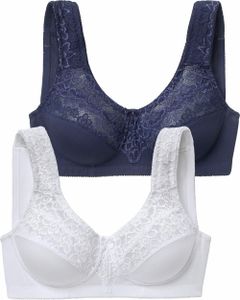 PETITE FLEUR Entlastungs-BH blau+weiß Größe 85 D PETITE FLEUR Entlastungs-BH blau+weiß Größe 85 D