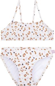 Swim Essentials UV-Bikini, für Mädchen weiß/khaki Leoparden Muster 1–12 Jahre  134/140